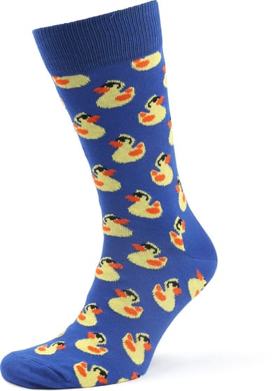 Happy Socks Sokken Rubber Duck - Maat 41-46 - Heren - Grappige sokken - Halfhoge sokken
