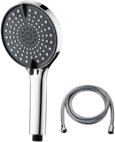 QTTVBTNA -Doucheset met Handdouche en 1,5 m Slang – Hoge Druk Regendouche met 4 Straalstanden – Waterbesparende Handdouche voor Badkamer – Krachtige Douchekop bij Lage Waterdruk