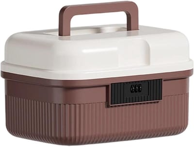 Opbergbox met slot - Veilige koffer - Vertrouwelijke opslag - Driecijferig cijferslot - 29x17x22.5cm - Zwart