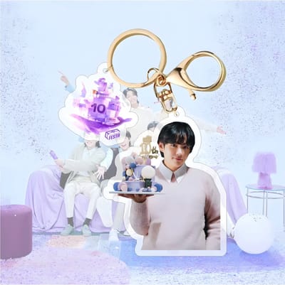 BTS 2023 10th Anniversary Plastic Keyring Acrylic Keychain V [Sleutelhanger]