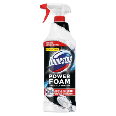 Domestos Power Foam Limescale Remover Toilet- & Badkamerreinigingsspray – 650 ml