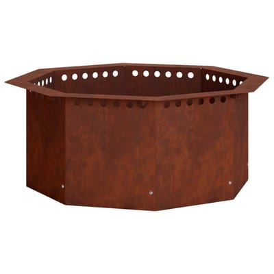 vidaXL - Vuurschaal - Ring - Roestkleurig - 60 - x - 60 - x - 25 - cm - weervast - staal