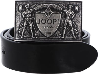 JOOP! Leren Riem Buckle Jeans Belt 4,0 CM W85 Black Zwart