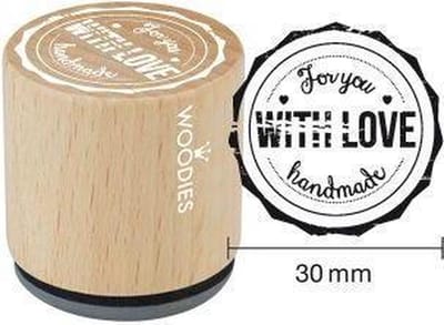Houten Handstempel Woodies | With Love - Stempels - Stempels volwassenen - Snelle Levering