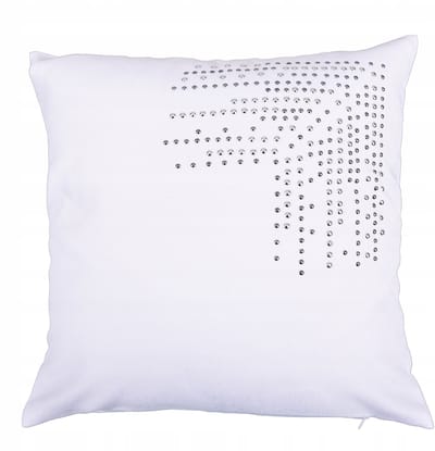 PANAMA DECOR Decoratieve Kussenhoes Wit 45x45 cm met Strass