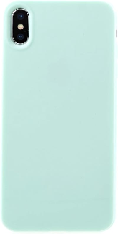 Peachy Flexibel TPU hoesje geschikt voor iPhone XS Max Case - Cyaan