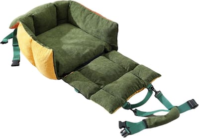 Huisdier autostoel - Reisbed organizer - Veilige autorit - 2-in-1 functie - 45 x 30 x 20 cm - Grijs