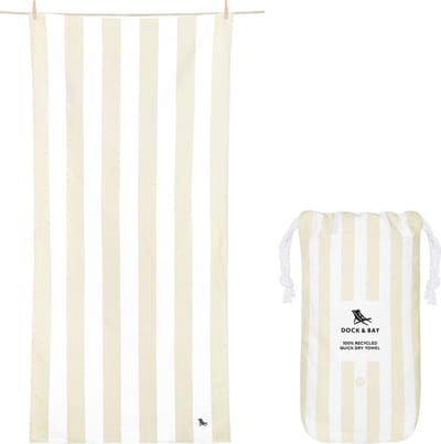 Dock & Bay Cabana - Strandlaken - Extra Large - ( 200x90cm ) - Bora Bora Beige