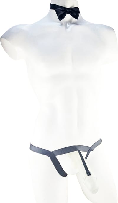 BamBella ® - string bongage - maat Onesize S M L - Zwart Sexy slip erotische onderbroek valentijnsdag doorzichtig rollenspel kleding voor mannen