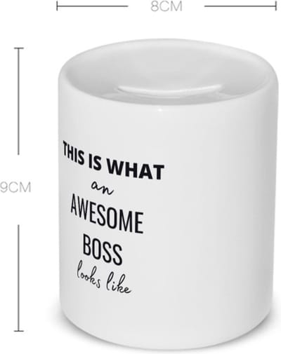 Akyol - this is what an awesome boss looks like Spaarpot - Collega - cadeau collega - cadeau koffiebeker - cadeau werkgever - baas - 350 ML inhoud