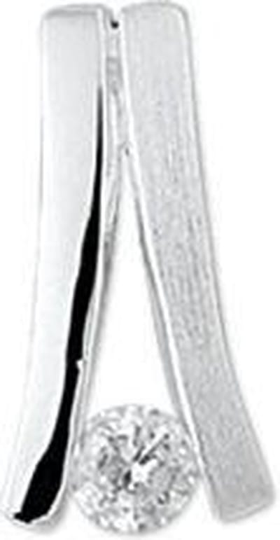 hanger zirkonia poli/mat zilver gerhodineerd
