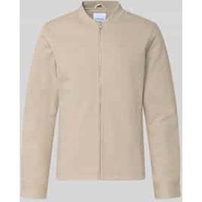 Slim fit sweatjack met opstaande kraag
