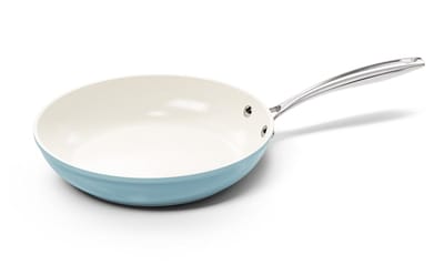 Cook & Pan Koekenpan Ø 24 cm Blauw - PFAS vrij - Alle Warmtebronnen - Cool Touch Handgreep - Koeken Pan met 7 jaar Garantie - Krasbestendige Anti Aanbaklaag - Vaatwasserbestendig - Gas, Inductie, Elektrisch, Oven