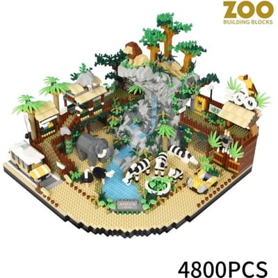 4800 Stuks Micro Bouwstenen Dierentuin Blokken Diamant Plastic Model Architectuur Huis Decoratie Kinder Verjaardagscadeau