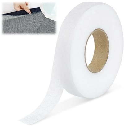 Extra Sterke Strijkband 64mx2cm - Lichtgewicht Naadloze Tape voor Kleding, Gordijnen en DIY Projecten, Wit