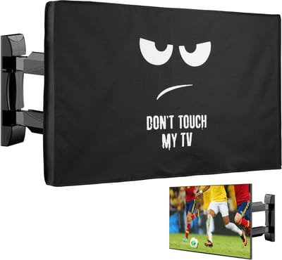 kwmobile 32" TV TV hoes voor buiten - Beschermhoes voor televisiescherm tegen stof en zon, Don't Touch my TV design