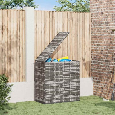 vidaXL - Tuinbox - 100x49x103,5 - cm - polyetheen - rattan - grijs