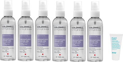 6 x Goldwell - Stylesign Weightless Shine-Oil - 100 ml + WILLEKEURIG Travel Size