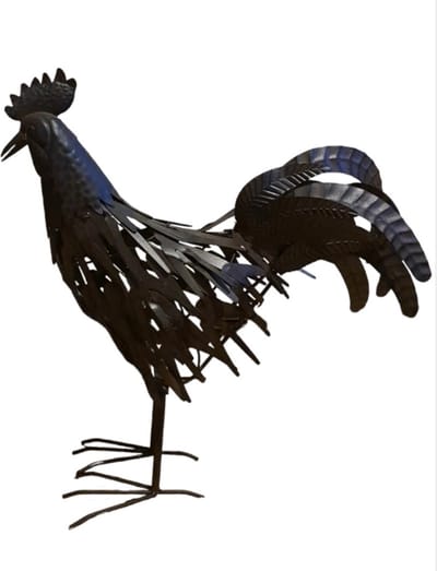 Mica Decorations Haan Decoratief Object - 49x18x50 cm - Ijzer - Roest