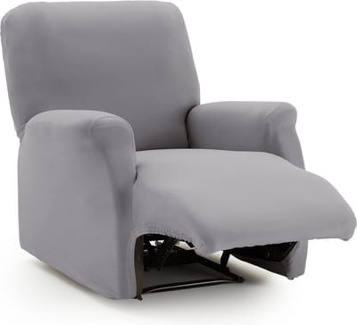 Belmarti® Relaxfauteuilhoes Anza 60cm tot 80cm breed - Donkergrijs - Zachte, luxe stretchstof vormt moeiteloos naar je fauteuil - Premium kwaliteit