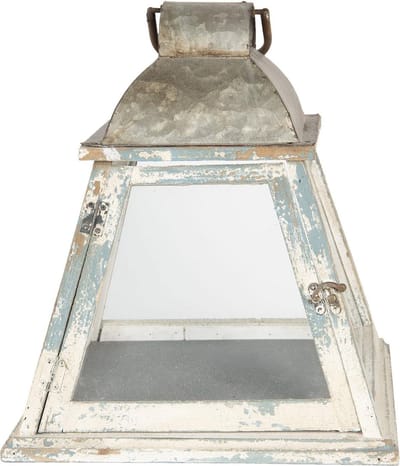 Clayre & Eef Lantaarn 33x33x37 cm Beige Hout