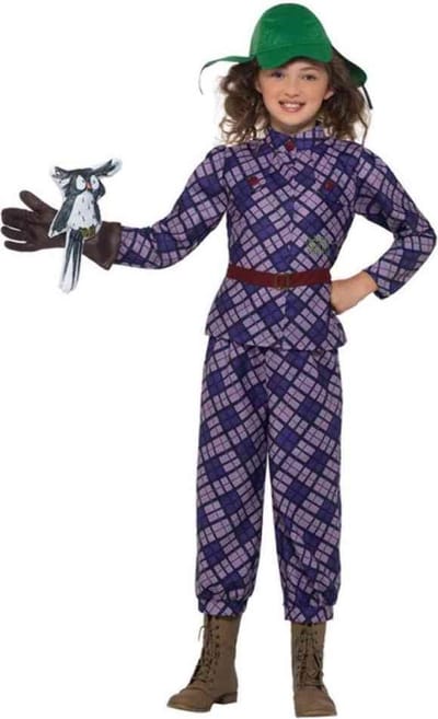 Smiffys Kinder Kostuum -Kids tm 12 jaar- David Walliams Deluxe Awful Auntie Paars
