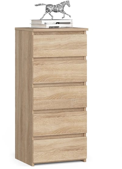 Ladekast CL5 met 5 Lades / AKORD Furniture Factory / Sonoma Eik / 40 x 92 x 35 cm