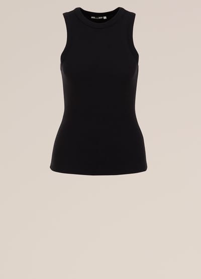 WE Fashion Dames singlet van ribstof