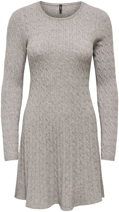 ONLY - ONLIBI LS O-NECK CABLE DRESS CC KNT - Dames - Mini jurken