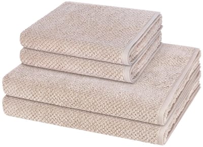 Cawö Sonstiges 2 X handdoek 2 X douchehanddoek - in set 4 pack Pure