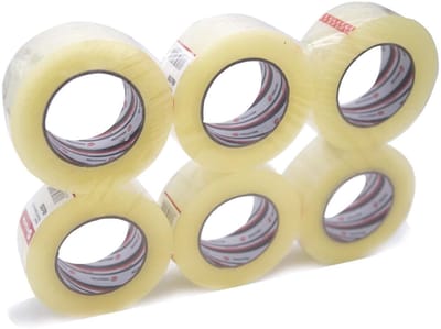 Transparant plakband - 48 mm 200 m - verpakkingstape voor pakketten en verzenddozen - transparant - 6 rollen