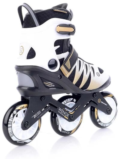 Tempish - Wenox Top 100 - Skeelers - Inline Skates - Dames - Wit Goud - High-Speed 100mm Wielen & Comfort Fit - Maat 37