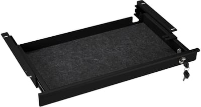 Bureau Onderbouwlade zwart afsluitbaar Breedte: 500 mm