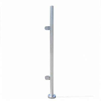 Roestvrijstalen Balustrade Paal - Trapleuning Balkonhek - Veiligheid Creëren - Vochtbestendig Materiaal - 110 cm Hoog - Zilver