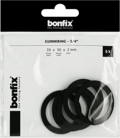 BONFIX Gummiring 5/4" (39 x 30 x 2 mm) 5 stuks