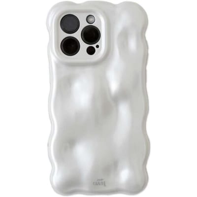 xoxo Wildhearts Bubbly case White telefoonhoesje - Geschikt voor iPhone 12 Pro Max - Hoesje met bobbeltjes - Krullende golfvorm - schokbestendig - Wit