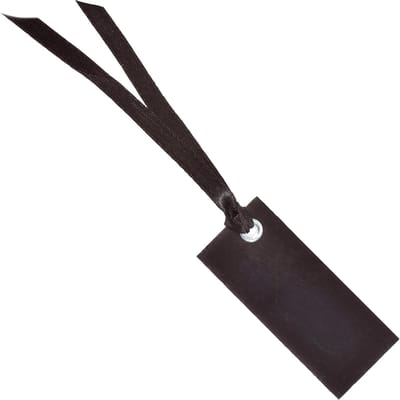Santex cadeaulabels met lintje - 12x stuks - zwart - 3 x 7 cm - naam tags