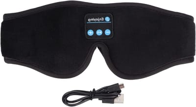 Draadloze Slaapkoptelefoon met Muziek en Oogmasker - HD Stereo Speakers voor Slaap, Meditatie en Vliegen