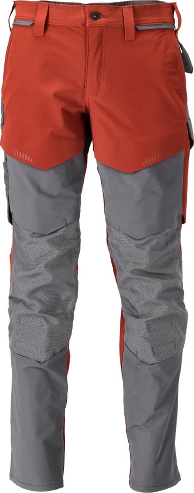 Mascot Customized Broek met kniezakken 22379-311 - herfstrood/steengrijs - C44 - 76