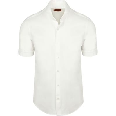 Suitable Shortsleeve Sorona Overhemd Erik Wit - Maat 38 - Heren - Overhemden Formeel