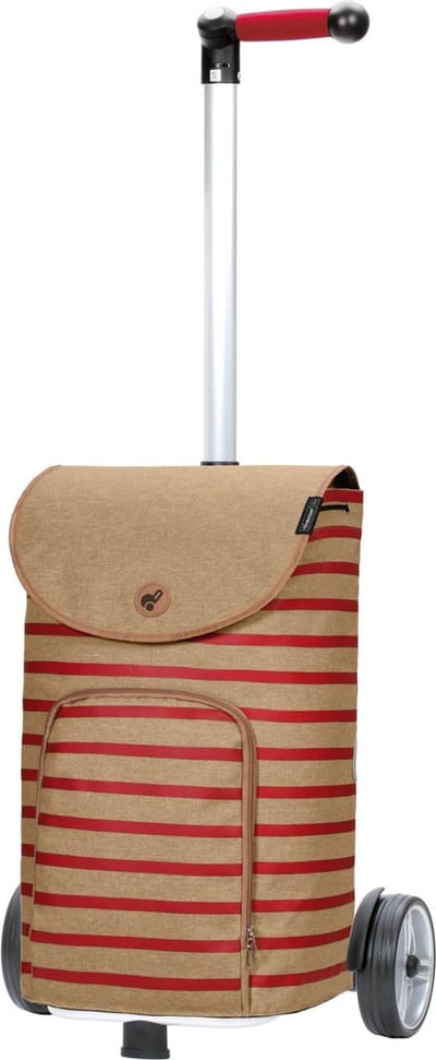 Andersen SHOPPER MANUFAKTUR Boodschappentrolley Unus Shopper Eske Red Beige 75cm