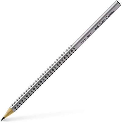 Potloden HB - Schrijfpennen Tekenpotloden - Dagelijks Schrijven - Ergonomische Gripzone - 6 stuks - Zilver