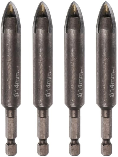 Steenboren Set - Betonboren Tegelboren - Gaten Boren - Titanium Gecoat - 14 mm
