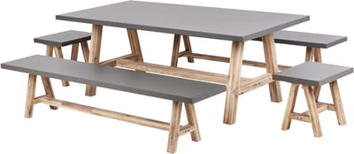 TONNARE - Tuinset 8-zits - Grijs - Beton