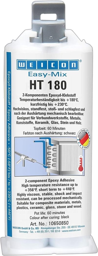 WEICON Easy-Mix HT 180 – Epoxy-lijm 50 ml – Hittebestendig tot 180°C
