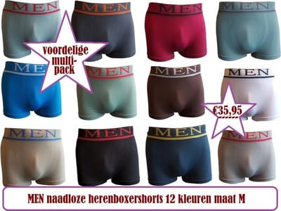 heren boxershorts mega multipack maat S/M