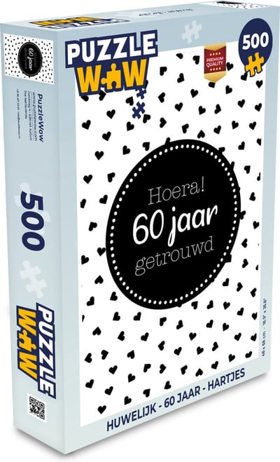 Puzzel Spreuken - Quotes - Hoera! 60 jaar getrouwd - Quotes - Trouwen - Legpuzzel - Puzzel 500 stukjes