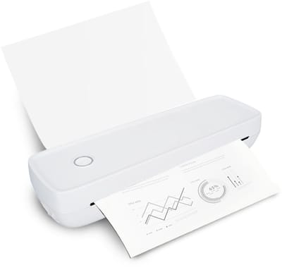 Allecto - Draagbare Thermische Bluetooth Printer - Inktvrij - Compact formaat - Hoge resolutie 300 DPI - Ideaal voor onderweg - Zwart