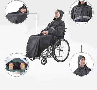 Rolstoeldeken Voor Warmte En Comfort - rolstoelzak, rolstoel, voetenzak, warm gevoerde instapzak voor rolstoelgebruikers, poncho voor rolstoel