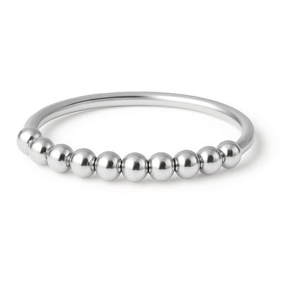 Anxiety Ring - Stress Ring - Fidget Ring - Anxiety Ring For Finger - Draaibare Ring Dames - Spinning Ring - Spinner Ring - Zilverkleurig RVS - (15.50mm / maat 49)